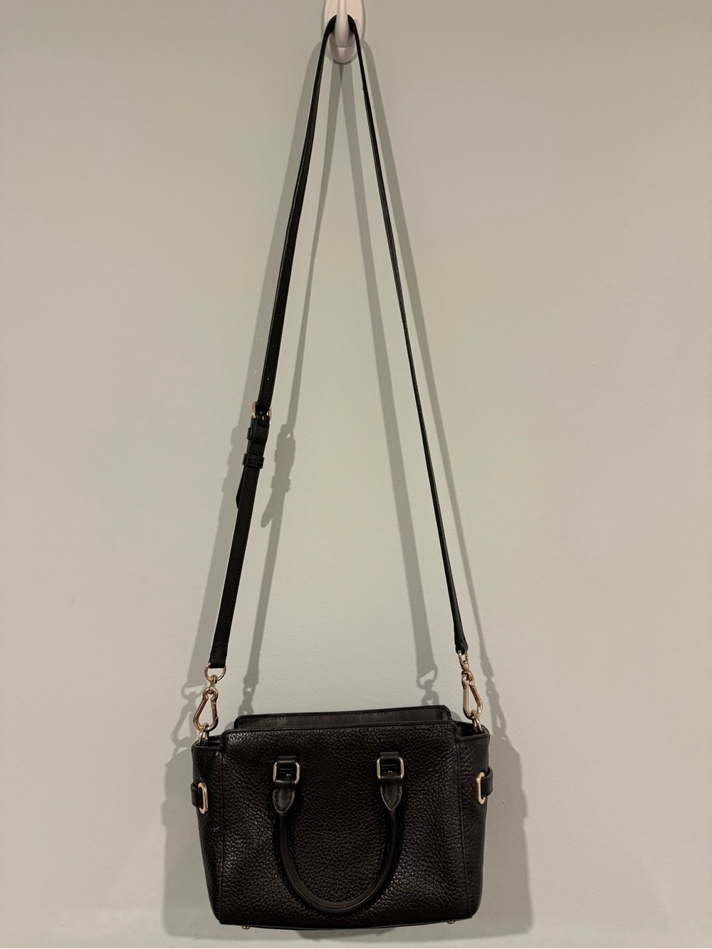 Black Coach Leather Crossbody Satchel - Picture 2 of 7